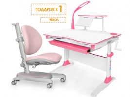 Комплект парта  Mealux EVO-30 и кресло  Mealux  Ortoback  розовый